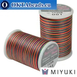 Miyuki bead crochet thread - Rainbow (001) ~25m