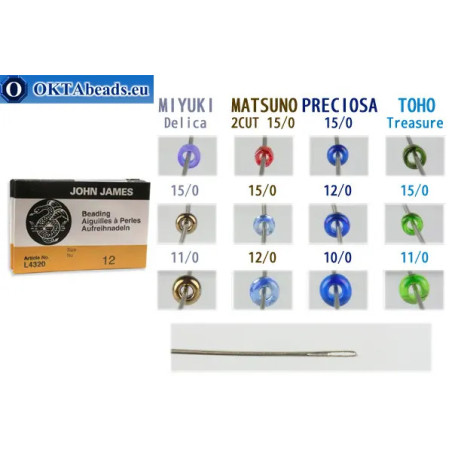 English beading needles N12