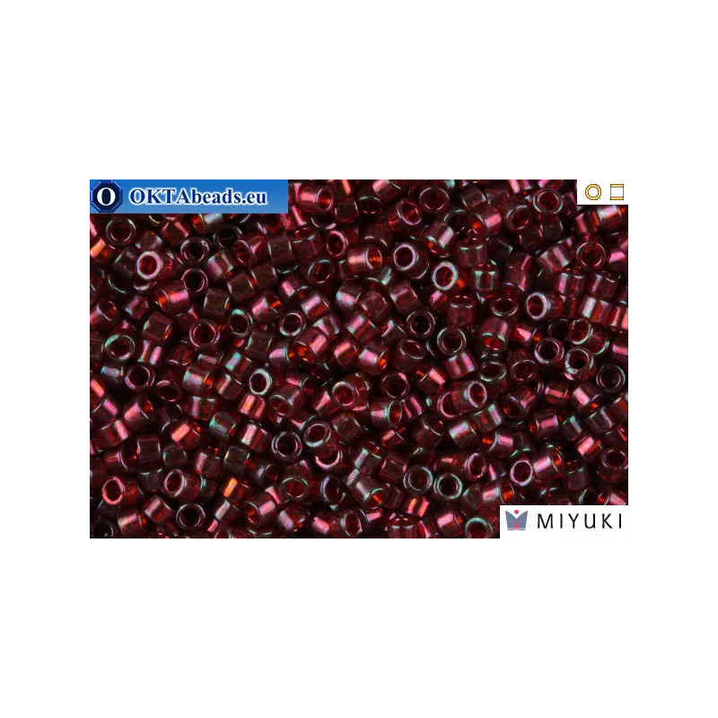 MIYUKI Beads Delica Gold Luster Transparent Red 11/0 (DB105)