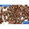 Czech fire polished beads crystal copper (C00030) 3mm