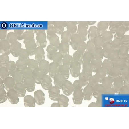 Czech fire polished beads crystal matte (M00030) 3mm