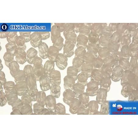 Czech fire polished beads pink (08701) 3mm