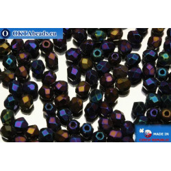 Czech fire polished beads iris (21435JT) 3mm