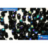 Czech fire polished beads black AB (X23980) 3mm
