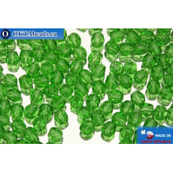 Czech fire polished beads green (50120) 3mm