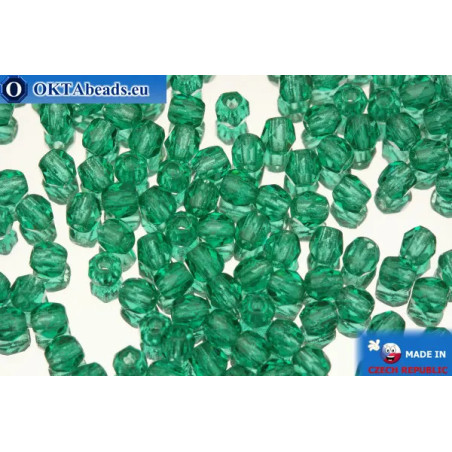 Czech fire polished beads green (50720) 3mm