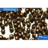 Czech fire polished beads bronze (90215JT) 3mm
