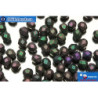 Czech fire polished beads iris matte (21195JT) 4mm
