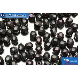 Czech fire polished beads iris (LN23980) 4mm