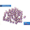 Czech fire polished beads lilac gold luster (69261CR) 4mm