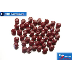 Czech fire polished beads red (93220) 4mm