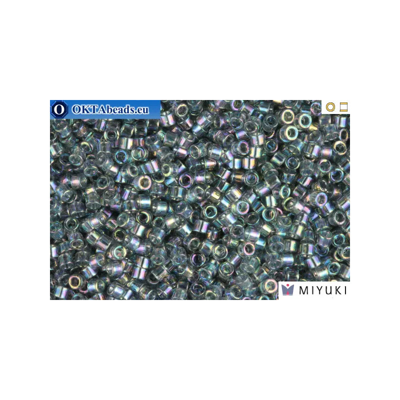 MIYUKI Beads Delica Transparent Light Grey AB 11/0 (DB179)