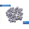Czech fire polished beads lilac silver (K2208CR) 4mm