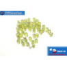 Czech fire polished beads chartreuse AB (X50230) 3mm