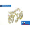 Czech fire polished beads grey AB (X40020) 3mm