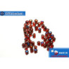 Czech fire polished beads garnet AB (BR90080) 3mm