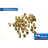 Czech fire polished beads crystal gold (97487CR) 3mm