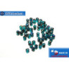 Czech fire polished beads blue AB (BR60080) 3mm