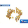 Czech fire polished beads topaz AB (X10230) 3mm