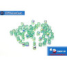 Czech fire polished beads green AB (X60110) 3mm