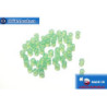 Czech fire polished beads green opal (61100) 3mm