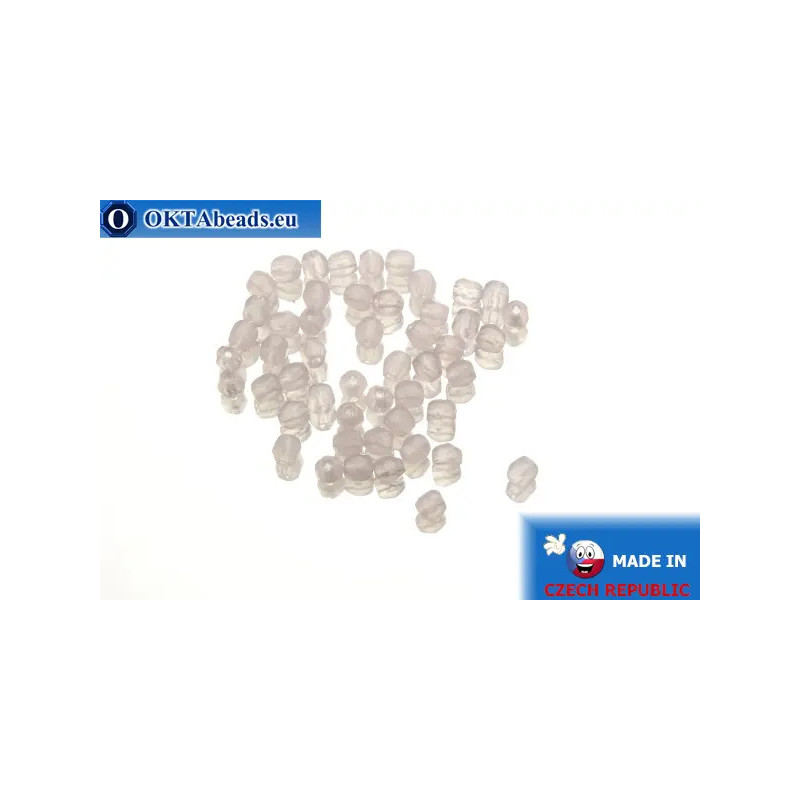 Czech fire polished beads lilac opal (22010) 3mm