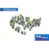 Czech fire polished beads grey AB (V20210) 3mm