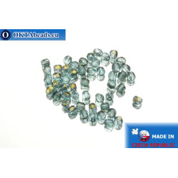 Czech fire polished beads blue bronze (ZR60010) 3mm