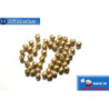 Czech fire polished beads gold matte (K0171JT) 3mm