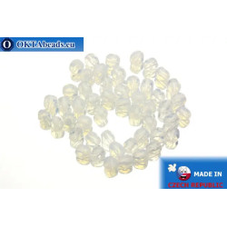 Czech fire polished beads white opal (01000) 4mm