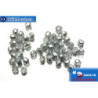 Czech fire polished beads crystal silver (K2601) 4mm