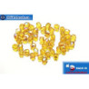 Czech fire polished beads topaz AB (X10060) 4mm