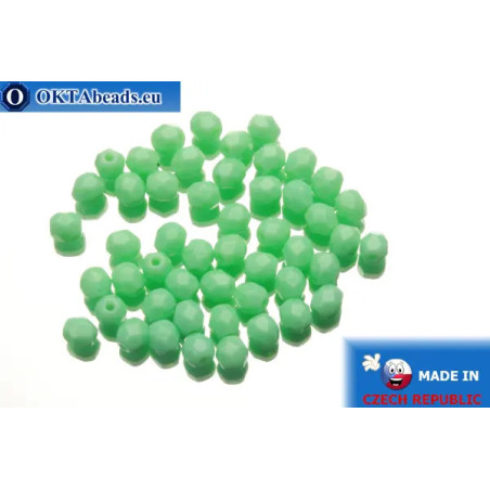 Czech fire polished beads green (53120) 4mm