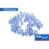 Czech fire polished beads blue AB (X30030) 4mm
