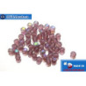 Czech fire polished beads lilac AB matte (MX20060) 4mm