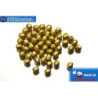 Czech fire polished beads gold matte (K0172JT) 4mm