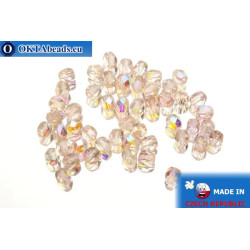 Czech fire polished beads pink AB (X70100) 4mm