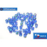 Czech fire polished beads blue AB (X30050) 4mm