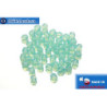 Czech fire polished beads blue opal (61010) 4mm