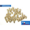 Czech fire polished beads crystal copper line AB (XCL00030) 4mm