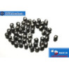 Czech fire polished beads hematite (L23980) 4mm