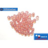 Czech fire polished beads pink opal (71010) 4mm