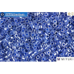 MIYUKI Beads Delica Lined Crystal Medium Blue Luster 11/0 (DB243)
