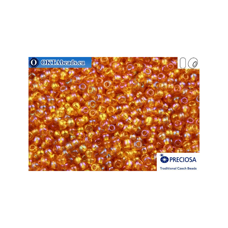 Preciosa czech seed beads 1 quality topaz AB (11070) 10/0