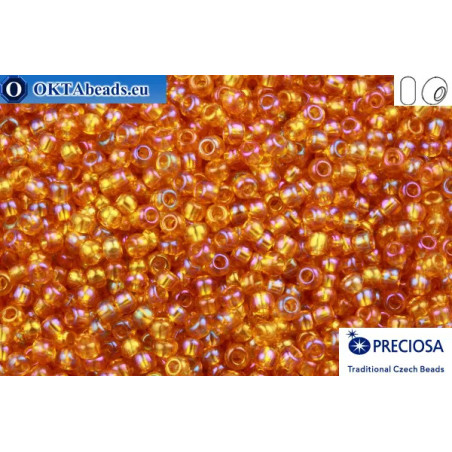 Preciosa czech seed beads 1 quality topaz AB (11070) 10/0