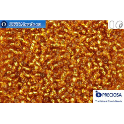 Preciosa czech seed beads 1 quality topaz silver line (17070) 10/0