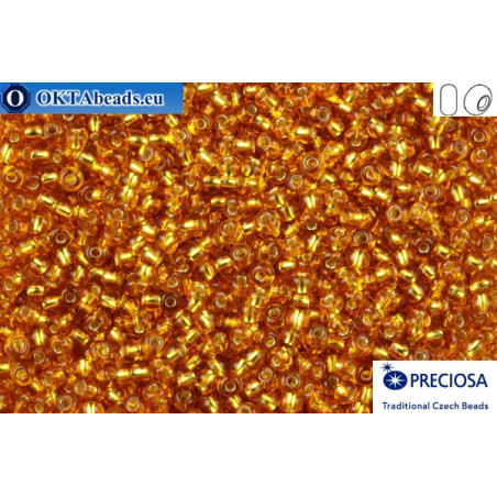Preciosa czech seed beads 1 quality topaz silver line (17070) 10/0