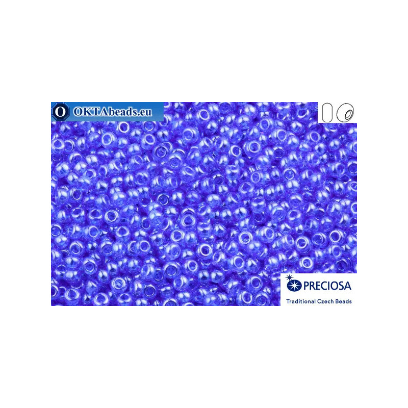 Preciosa czech seed beads 1 quality blue luster (36050) 10/0