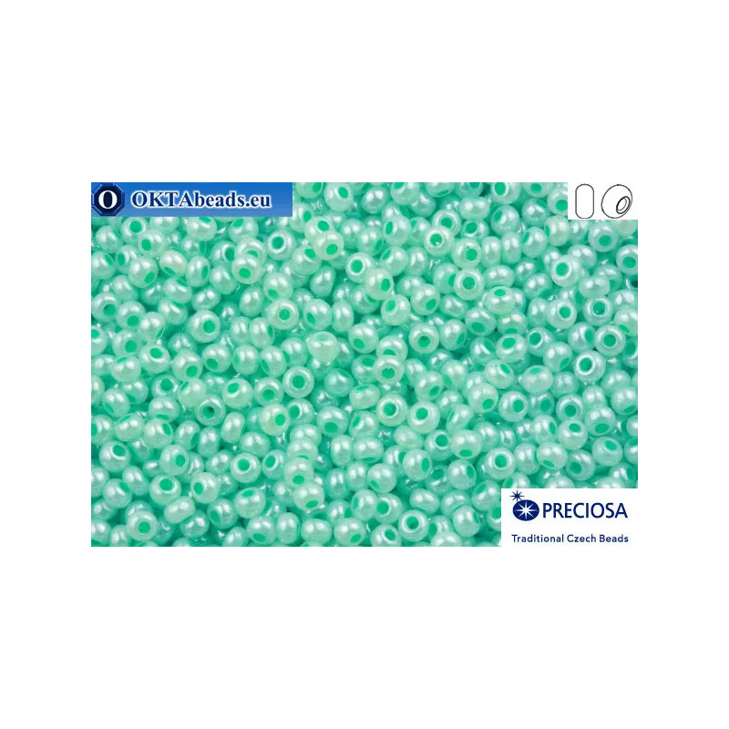 Preciosa czech seed beads 1 quality green alabaster (37158) 10/0