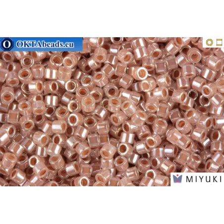 MIYUKI Beads Delica Lined Crystal Taupe 11/0 (DB256)